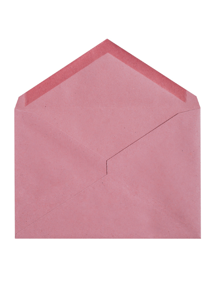 Крафтовый конверт С6 розовый (114х162мм) 