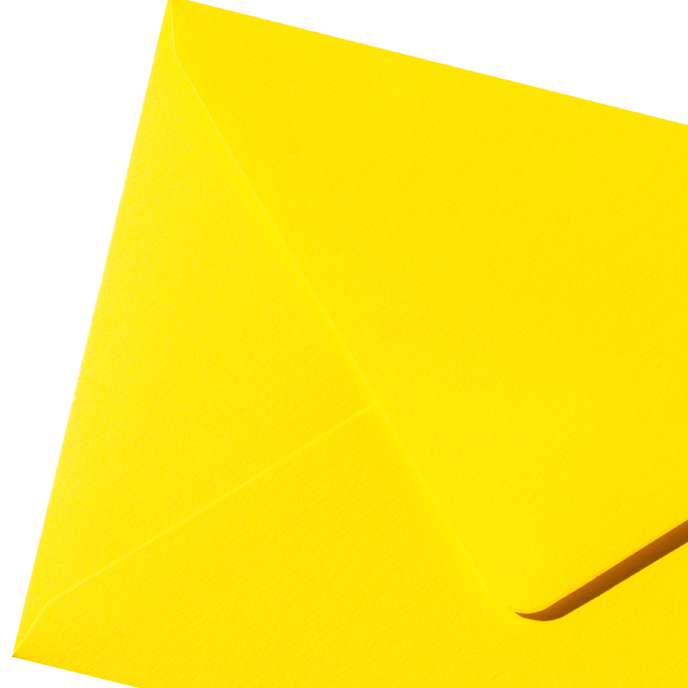 Конверт под визитку (100х70мм) — жёлтый
