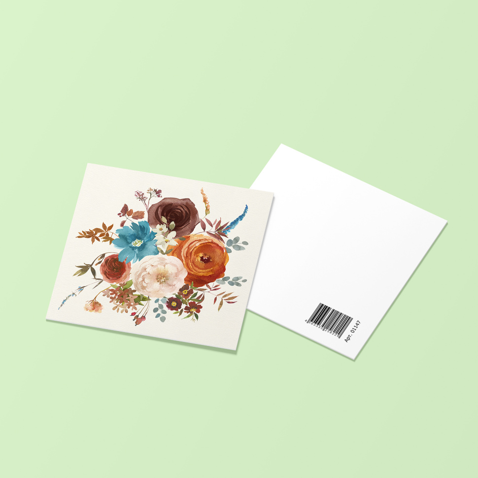 Мини-открытка "Цветы"