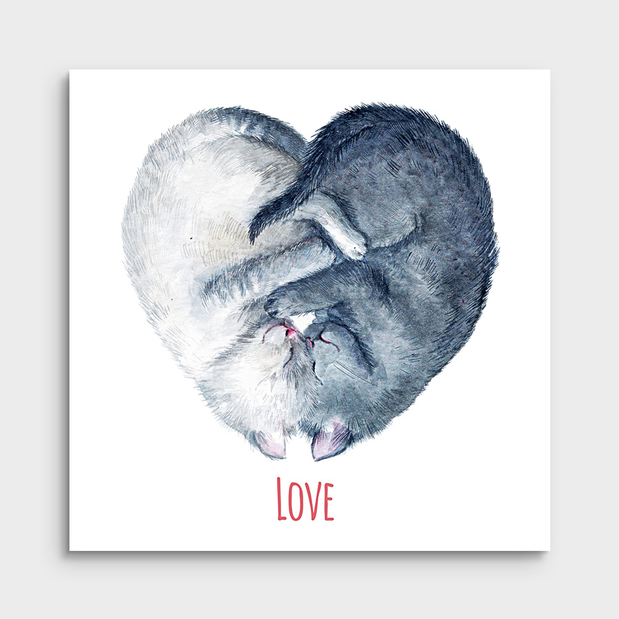 Мини-открытка "LOVE"