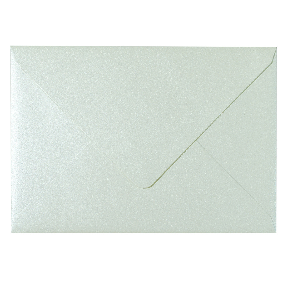 Конверт под визитку (100х70мм) — свежая мята перламутровый