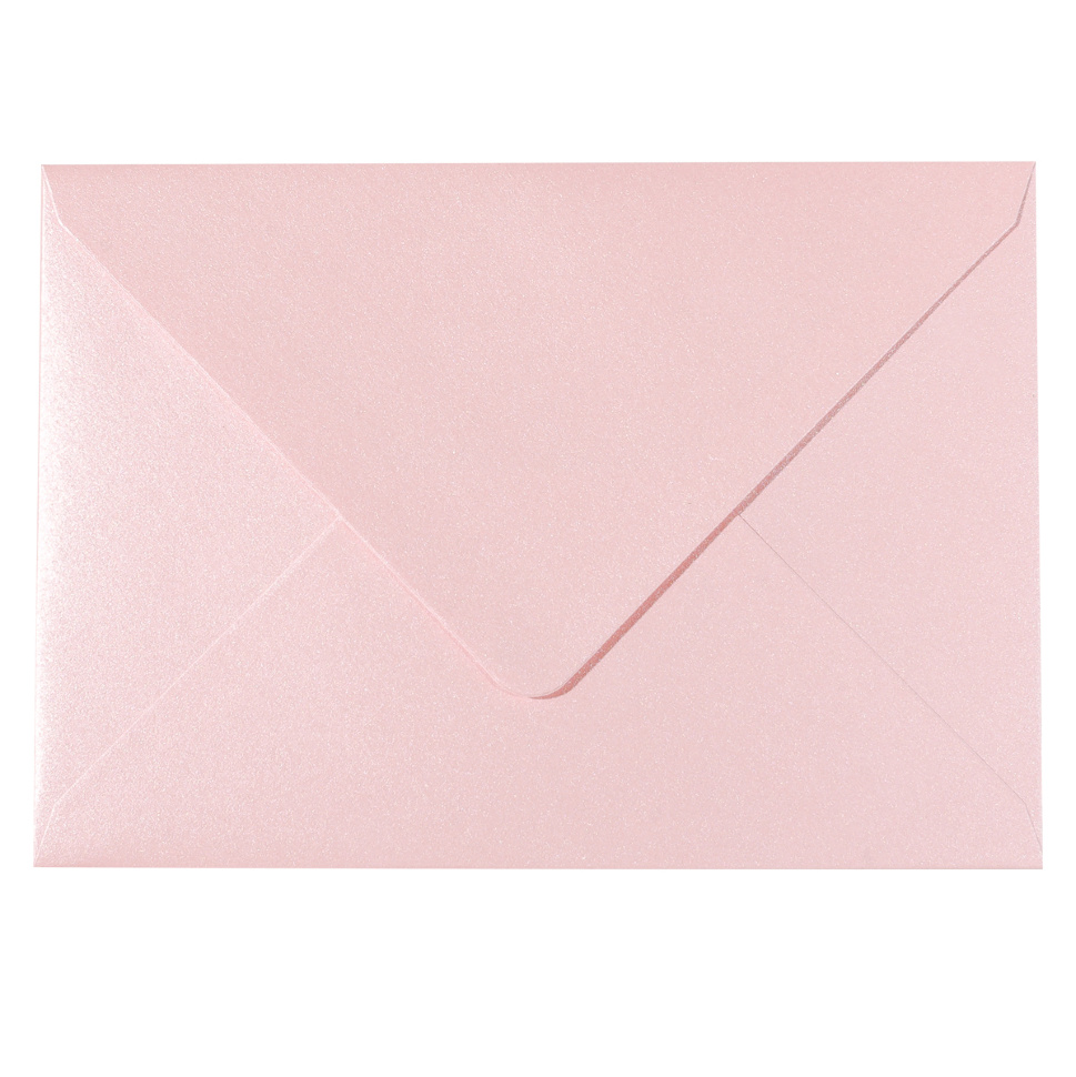 Конверт под визитку (100х70мм) — розовый перламутровый