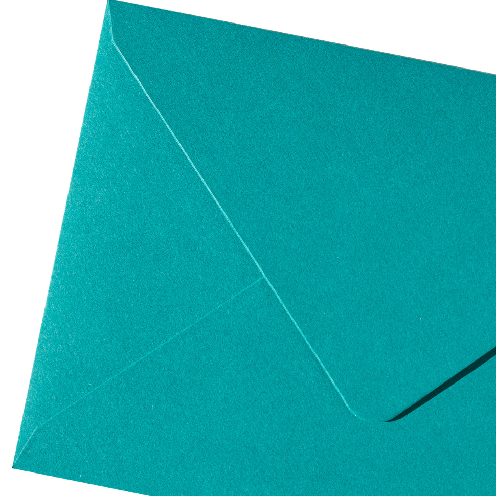 Конверт под визитку (100х70мм) — бирюзовый