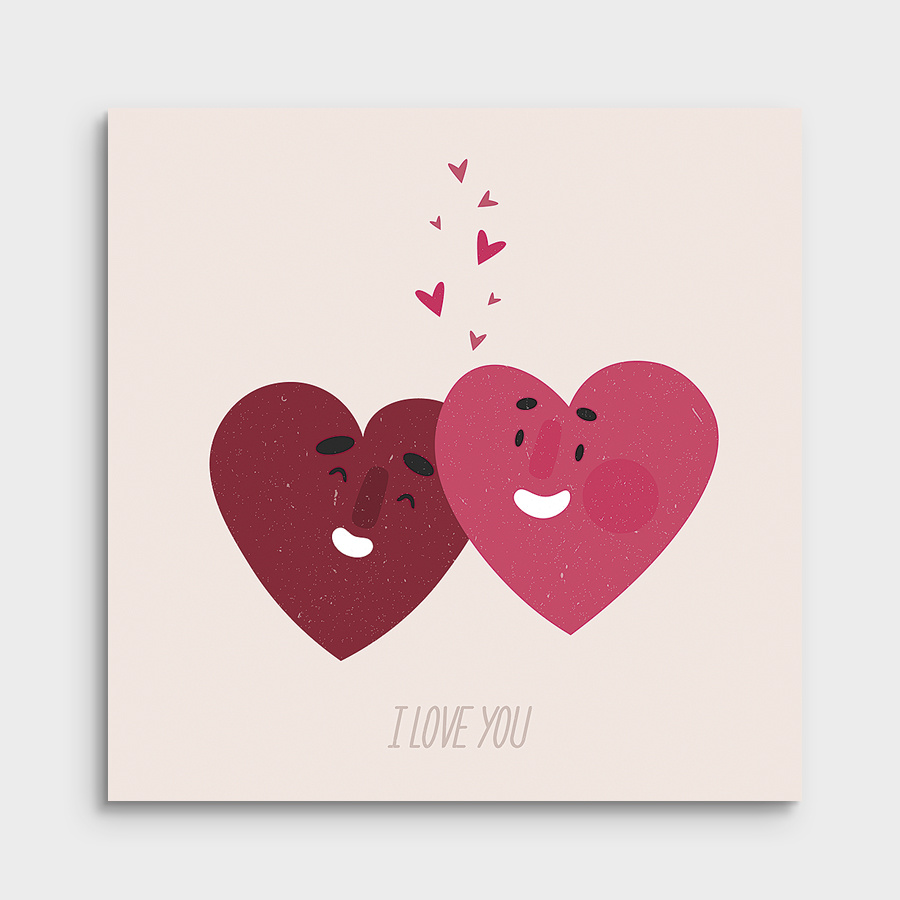 Мини-открытка "I love you"