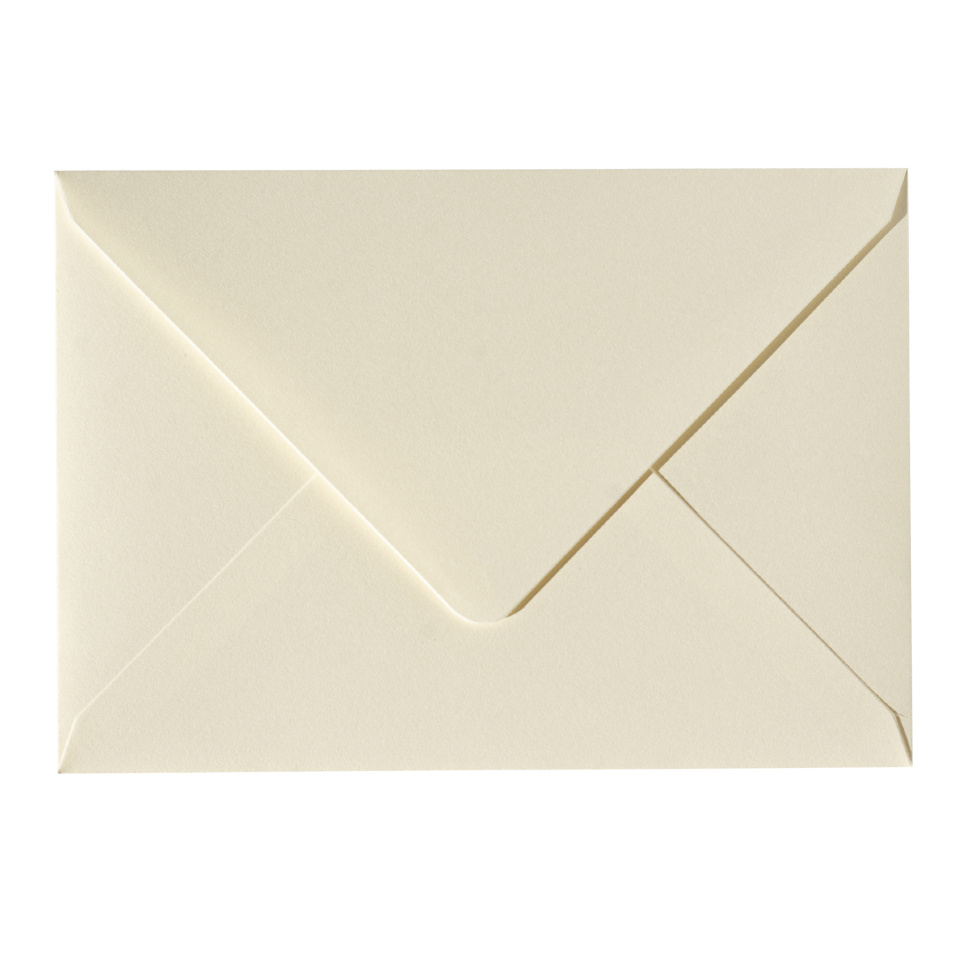 Конверт под визитку (100х70мм) — миндальный белый